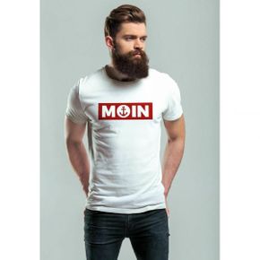 4992287 Neverless MOIN NORDDEUTSCH MORGEN ANKER FASHION STREETSTYLE - Print T-shirt weis