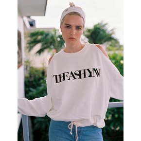 LOGO COLD SHOULDER SWEATSHIRT_IVORY