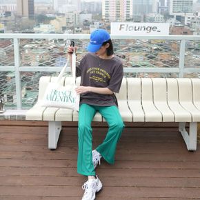 홀드 배색 발포 나염 티_P321947693