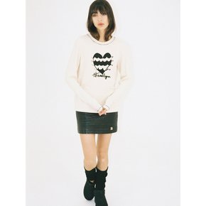 VINNY HEART WAVE LONG SLEEVE TOP_CREAM