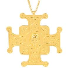  고품질 정교회 예수 십자가 금  십자가 목걸이 러시아 그리스 비잔틴 예술과 종교 아이콘 Traditio