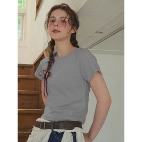 L&R Raglan Crop Short Sleeve T-shirt Gray