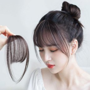 여자 앞머리 10대 가발 사이드뱅 간편부착 헤어롤