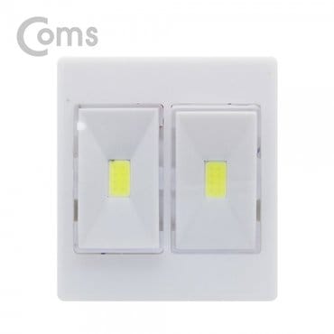 엠지솔루션 [BB527]  Coms 무선 LED 스위치 벽면등(Switch Light) 사각 / 8 LED / 듀얼