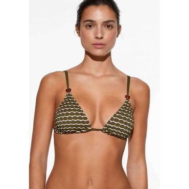 이스퀘어 4765247 OYSHO OPENWORK - Bikini top khaki