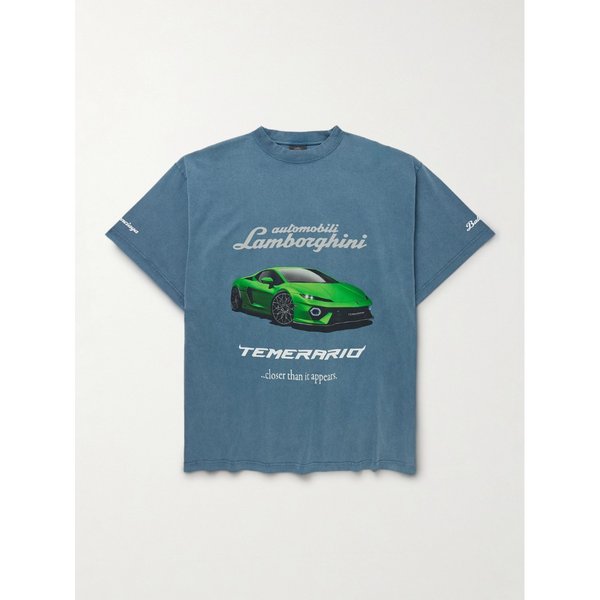 람보르기니 오버사이즈 프린트 코튼 저지 티셔츠 46376663162909072