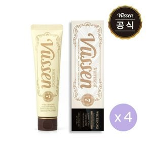 오스템 뷰센 7 미백치약 100g 4개(그린시트러스민트향)+칫솔 흰색 2개(보호캡포함) 증정