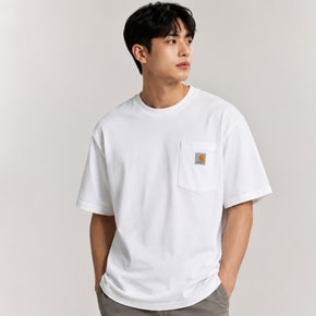 워크웨어 포켓 반팔티셔츠 화이트  K87-WH