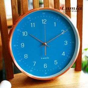 그렌 인테리어 모던 벽시계 / 블루 R201 (로즈골드) (무소음 벽걸이시계/결혼선물/집들이선물)