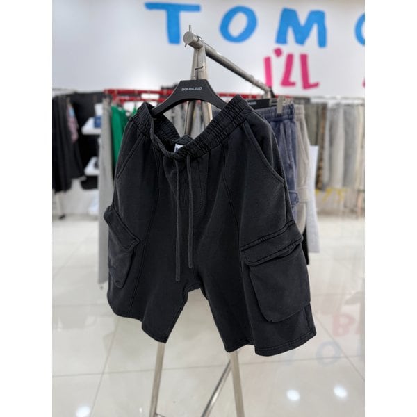 [여주점] 피그워싱카고반바지,블랙JGZZ81405