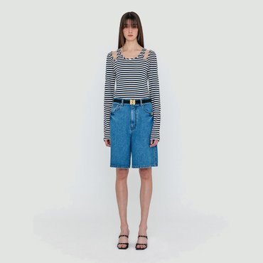 EENK WECO Denim Biker Shorts - Denim Blue