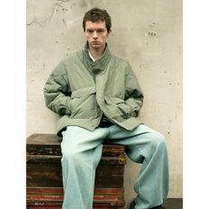 StandCollar Quilted Jumper  Khaki (MS5139A14H)