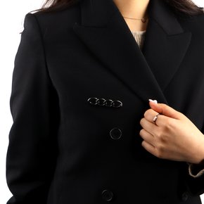원피스 OPS 홈웨어 치마 허리줄이기 꽈배기 클립 블랙