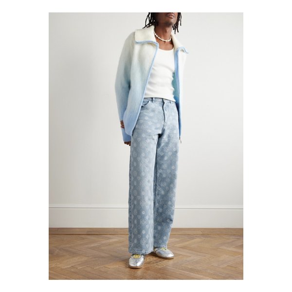 카사블랑카 로고 자수 스트레이트 진 블루 46376663162876055