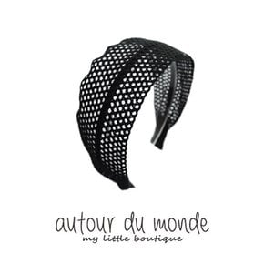 lace mesh hairband black