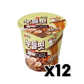 농심 누들핏 짜파구리맛 컵라면 소컵 41.5g x 12개 한박스