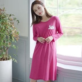 아트박스/알콩단잠 집콕 원피스파자마 칼이 여성홈웨어 잠옷 핑크