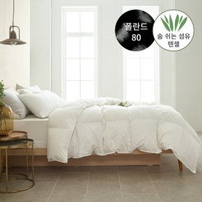 사계절용 폴란드 숨 쉬는 텐셀 구스 이불(솜털80) - 싱글400g