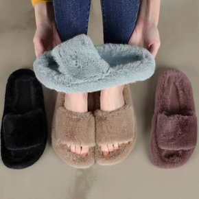 kami et muse Rich fur comfort slippers_KM19w138