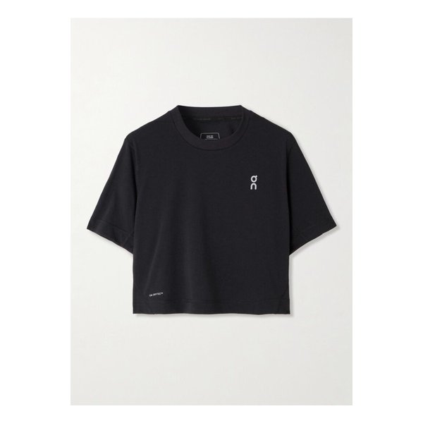 러닝 트레인 크롭  저지 티셔츠 블랙 1647597360131918