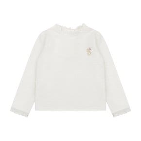 여아가을이너티셔츠 화이트 꽃 자가드 TS Q64DCT072