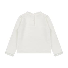 여아가을이너티셔츠 화이트 꽃 자가드 TS Q64DCT072