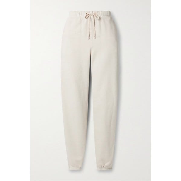 딜런 테이퍼드 코튼 저지 트랙 팬츠 아이보리 1647597321277023