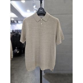 세이브존03  25 베이지 린넨 혼방 PK카라 반팔 니트 WSAGZ2WT01ABGA_P387733304