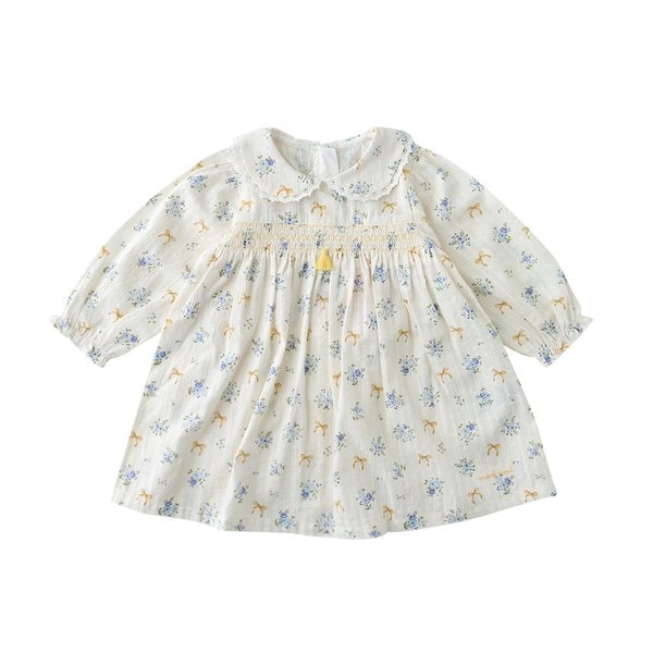 [여주점] [오프라벨 여주점] 밍크뮤 (BL) 리본플라워SET드레스 (35112-400-02)