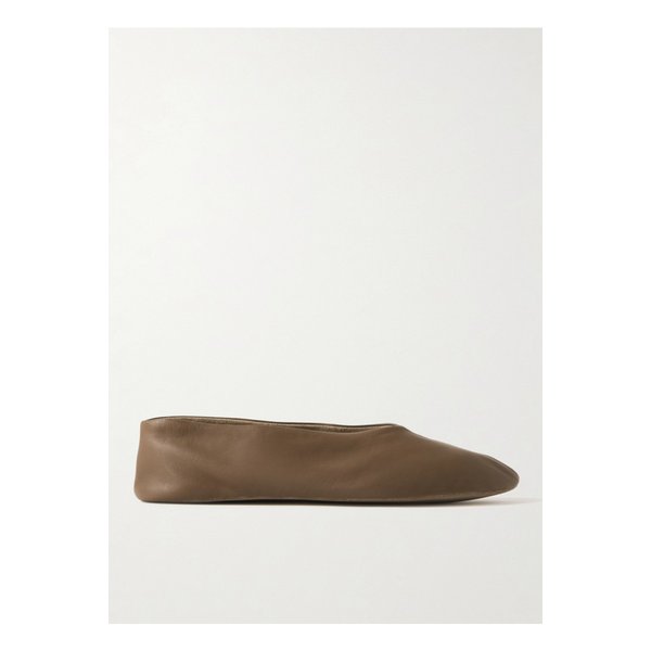 스텔라 가죽 발레리나 플랫 브라운 1647597359099121