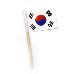 한국음식 미니 태극기 이쑤시개 데코용 꽂이 10개 X ( 3세트 )