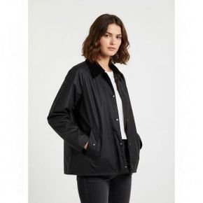 FW25 여성 트랜스포트 왁스 자켓 LWX1410 BK71 1690378 BK71