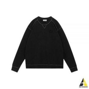 BLACK ISOLI DROP SHOULDER SWEATSHIRT (T3566 099) (블랙 이솔리 드롭 숄더 스웻셔츠)