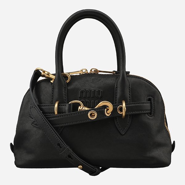 [시흥점] 5F 5BB169 2BBL F0002 아방뛰르 나파 가죽 탑 핸들 숄더백 블랙