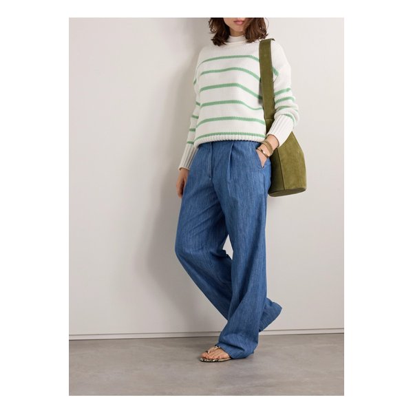 라 리뉴 마리나 스트라이프 코튼 스웨터 아이보리 46376663162851533