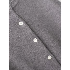 Camel round cardigan (Dark grey)