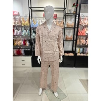 비너스 [시흥점] S 비너스 ) 주자 곰나염 면 60수 남성 파자마 세트 [VPA4471M-BE]