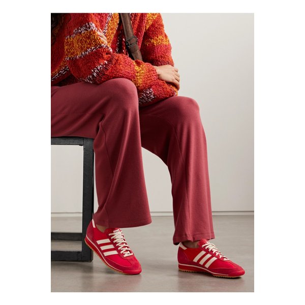 Sl 72 Og 스웨이드 가죽 트리밍 나일론 스니커즈 레드 46376663162926282