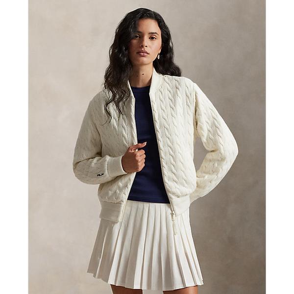 폴로 골프 여성 하이브리드 케이블 니트 보머 재킷(WMXGOTWN2820050101)