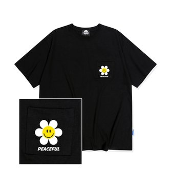 트립션 SMALL DAISY PEACEFUL LOGO 포켓 반팔티셔츠 - 2 COLOR