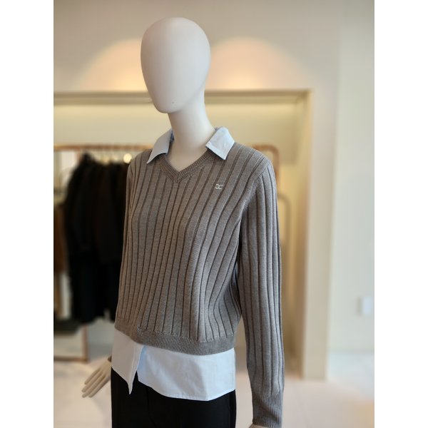 [여주점] 씨씨콜렉트 카라탈착브이넥니트 E261ksk112