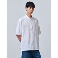 [24SS]스트라이프 투웨이 반소매 셔츠  화이트 (BC4465C831)