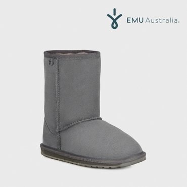 EMU Australia [공식판매처] 이뮤 키즈 Wallaby Low 어그 부츠 Charcoal