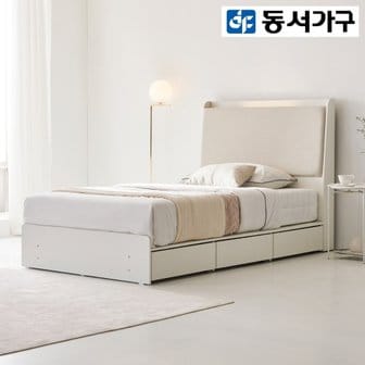  동서가구 프리미엄 벨로나 LED 조명 패브릭 슈퍼싱글 침대 프레임 SS DF923193