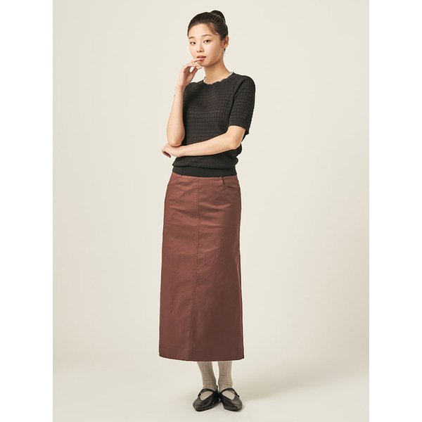 롱 치노 스커트  브라운 (BF5827C22D)