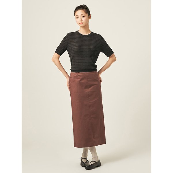 롱 치노 스커트  브라운 (BF5827C22D)