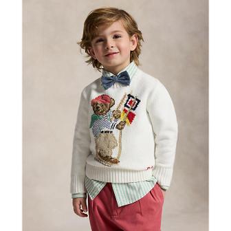 폴로 랄프 로렌 폴로 키즈 남아 2-7세 폴로 베어 코튼 스웨터(CWPOSWEB6820714100)