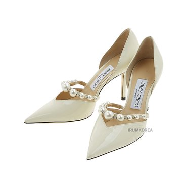 지미추 FW24 여성 오렐리 85 펌프 힐 AURELIE 85 XKM LATTE WHITE