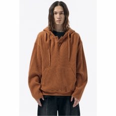 Orange Waffle Texture Hoodie_CWTAW24741ORX