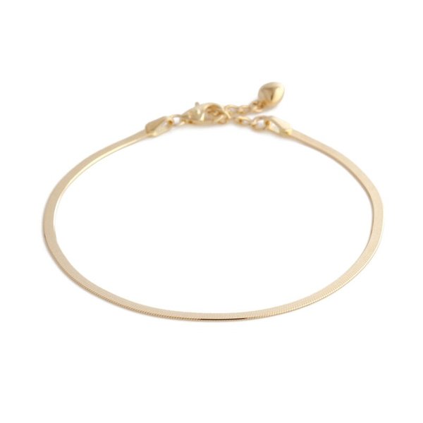 [비앤비골드] 18K 2mm 스네이크 뱀줄 체인 팔찌 IRB33544